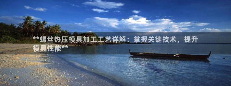 四川易倍易企业管理有限公司：**螺丝热压模具加工工艺详解