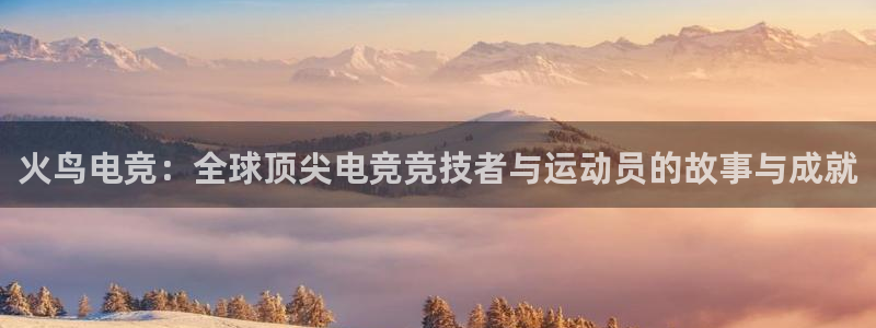 小艾电竞平台官方网：火鸟电竞：全球顶尖电竞竞技者与运动员的故事与成就