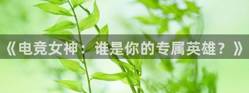 小艾电竞平台：《电竞女神：谁是你的专属英雄？》